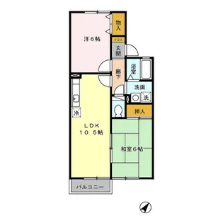 リブェールけやき Ⅰ【2階】の間取り