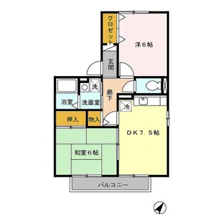 クレールメゾン B棟【2階】の間取り