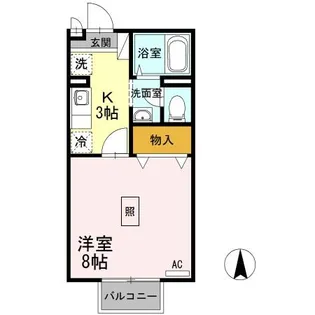 サンハイム森町 A【1階】の間取り