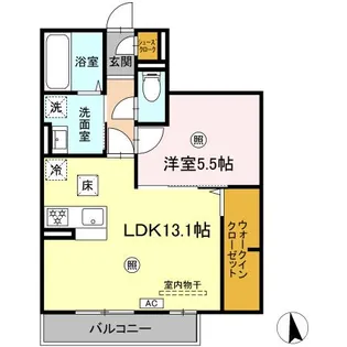 ティアラA【1階】の間取り