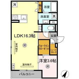 CHERIE MAISON明野(シェリー メゾン)【2階】の間取り