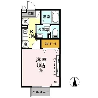 サンハイム森町C棟【1階】の間取り