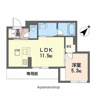 シャーメゾン アルメリア【1階】の間取り