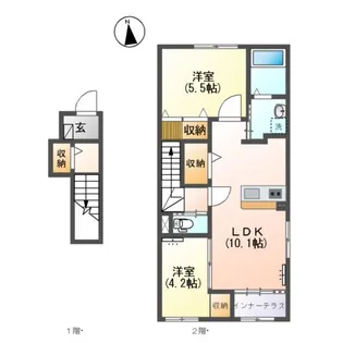 レコルト【2階】の間取り