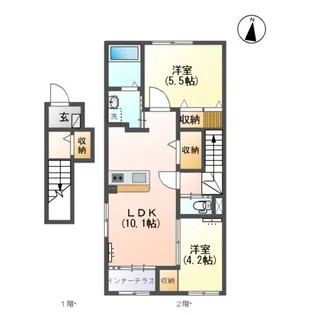 レコルト【2階】の間取り