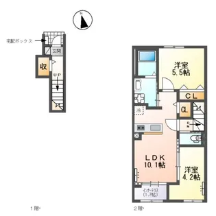 ヒルズ スペース【2階】の間取り