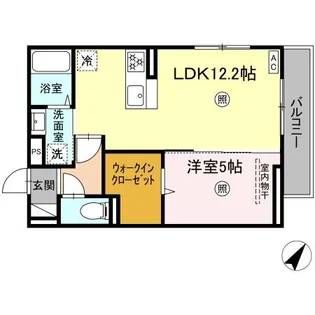 シャローム城原【2階】の間取り