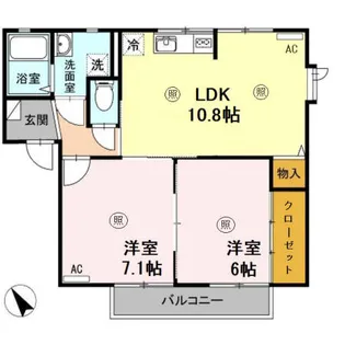 ボヌール羽屋E【2階】の間取り
