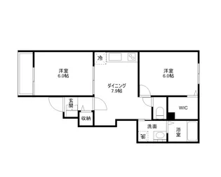 ジェルメコリーヌ【1階】の間取り