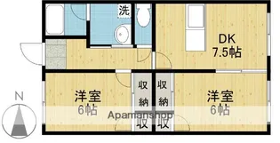 コーポ西山【102号室】の間取り