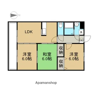ユーミーマンション宮尾【202号室】の間取り