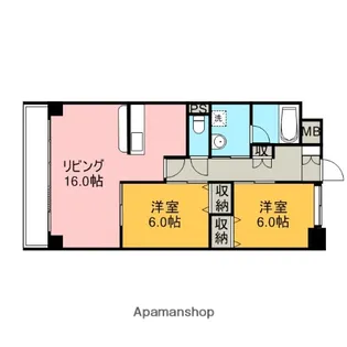 LA RIVIERE【9階】の間取り