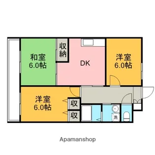 サンケイハイツ【203号室】の間取り