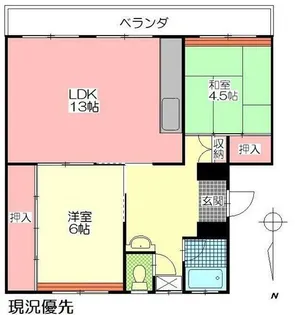 岩田材木ビル【303号室】の間取り