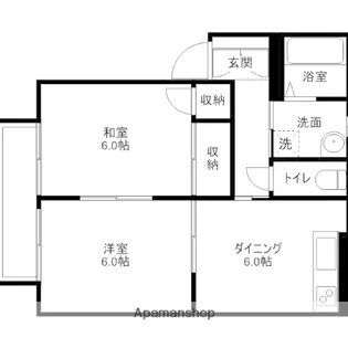 グリーンタウン幸 B【102号室】の間取り