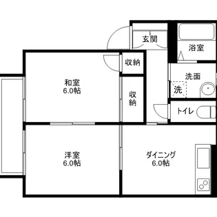 グリーンタウン幸 B【101号室】の間取り