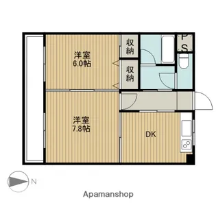 サン・ヒーローマンション別府駅前【1001号室】の間取り