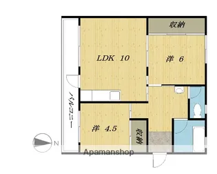 2LDKの間取り画像