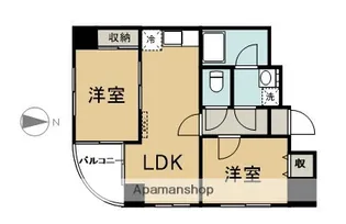 ツインタワービル【B1002号室】の間取り