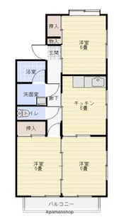 アネックス藤内【A号室】の間取り