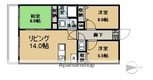 ロイヤルハイツ別府【402号室】の間取り