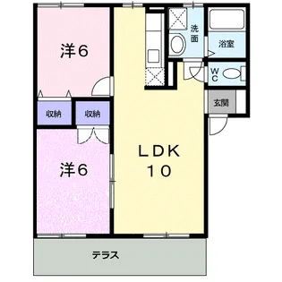 クレストール石川【1階】の間取り