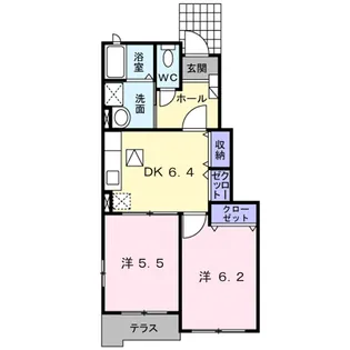 スプリングヴィラC【1階】の間取り