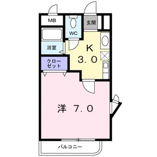 シーポート花時計【4階】の間取り