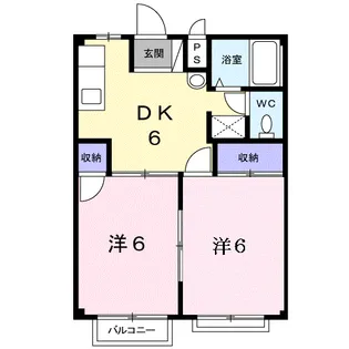 シティハイツ日出【1階】の間取り