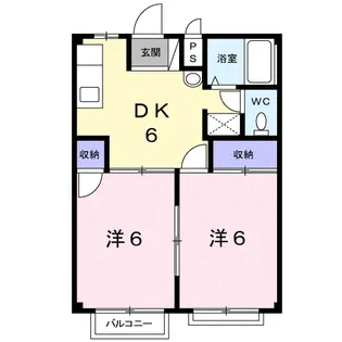 シティハイツ日出【2階】の間取り