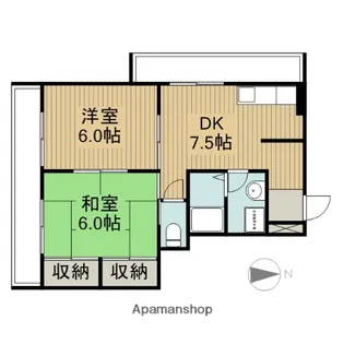 渡辺コーポⅡ【2階】の間取り