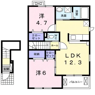 プリヴィラ【2階】の間取り