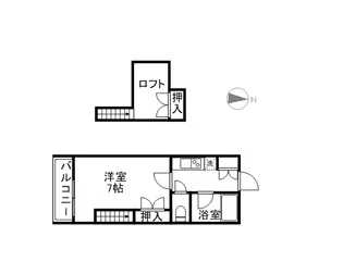 サンフローラ吉弘【102号室】の間取り