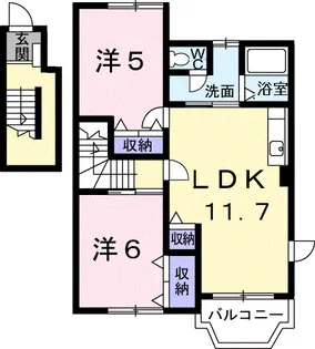 セコパストウエダ【2階】の間取り