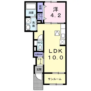 カーサ・セレーノ Ⅱ【1階】の間取り