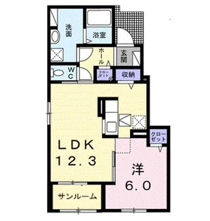 メゾン ド リベルテ【1階】の間取り