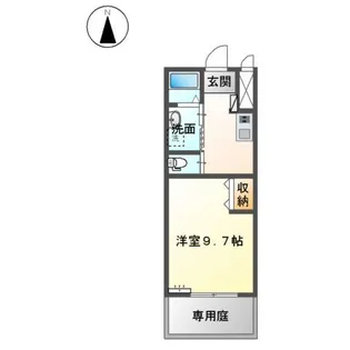 ユーロピュアかわいち【1階】の間取り