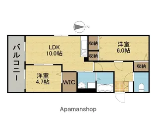プチメゾン【201号室】の間取り