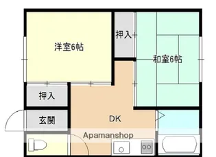 甲斐アパート【302号室】の間取り