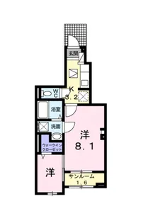 プレミアム21番館【1階】の間取り