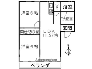 ペガサス【201号室】の間取り