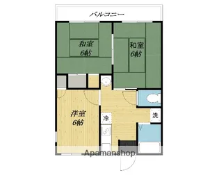 グリーンプラザ鶴見 B棟【201号室】の間取り