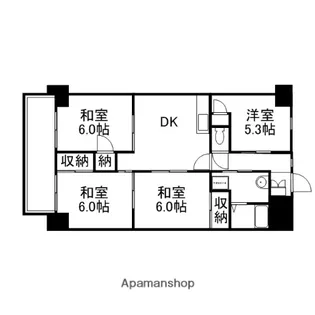 グランベール別府【1階】の間取り