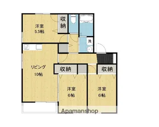 グリーンプラザ鶴見 E棟【101号室】の間取り