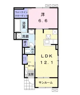 ユフ・ランス Ⅲ【1階】の間取り