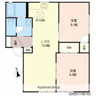 メゾン・インフィニティー B棟【102号室】の間取り