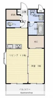 LA RIVIERE Ⅱ【1階】の間取り