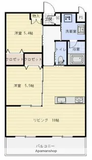 LA RIVIERE Ⅱ【2階】の間取り