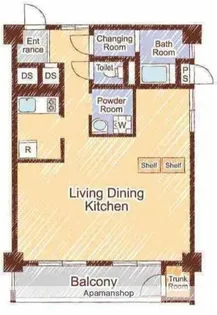 リルームス若草町【4階】の間取り