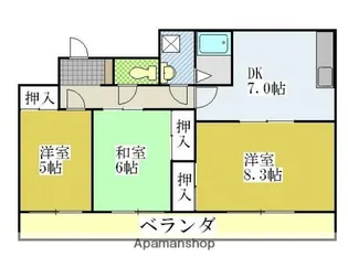 プリマヴェーラ【402号室】の間取り